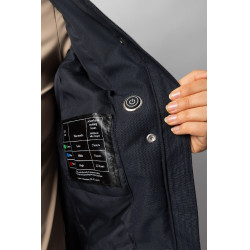 Casaco acolchoado aquecido longo Jadine Horze inverno Marinho Azul-marinho Casaco acolchoado aquecido longo Jadine Horze inverno Marinho Azul-marinho