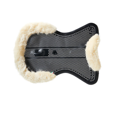 Amortecedor Acavallo Gel NS-S Classic-S recortado plano Preto / lã natural