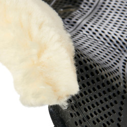 Amortecedor Acavallo Gel NS-S Classic-S recortado plano Preto / lã natural