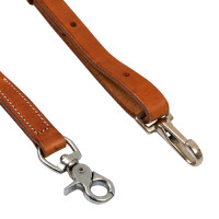 Ligação em couro engordurado western Pool’s Óleo claro Castanho