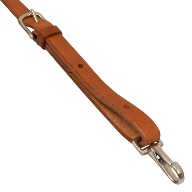 Ligação em couro engordurado western Pool’s Óleo claro Castanho