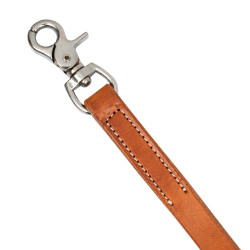 Ligação em couro engordurado western Pool’s Óleo claro Castanho