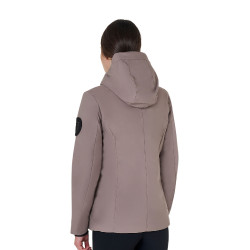 Blusão Equestro feminino repelente à água e corta-vento Tigrado Castanho