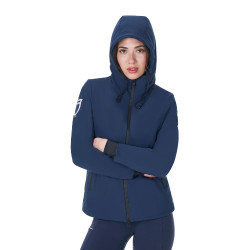 Blusão impermeável feminino Equestro x FISE Blazer marinho Azul-marinho