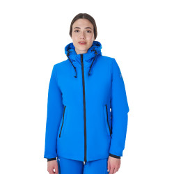 Blusão impermeável feminino Equestro x FISE Azul da Savoia