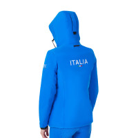 Blusão impermeável feminino Equestro x FISE Azul da Savoia