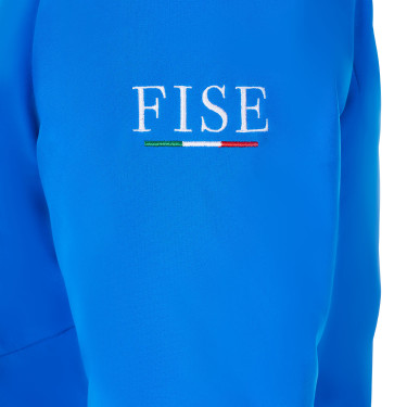 Blusão impermeável feminino Equestro x FISE Azul da Savoia
