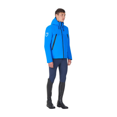 Blusão impermeável masculino Equestro x FISE Azul da Savoia
