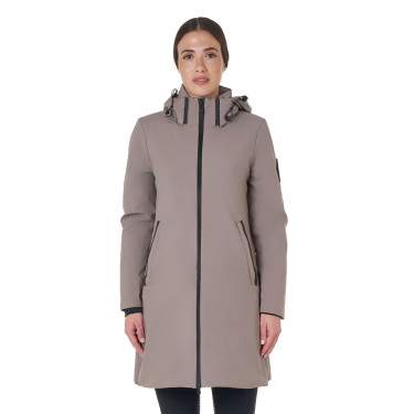 Casaco comprido feminino Equestro repelente à água e corta-vento Tigrado