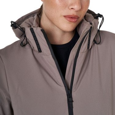 Casaco comprido feminino Equestro repelente à água e corta-vento Tigrado