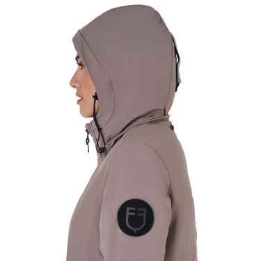 Casaco comprido feminino Equestro repelente à água e corta-vento Tigrado