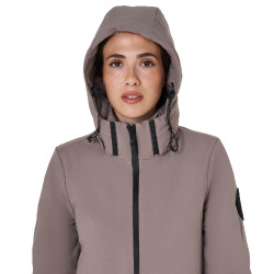 Casaco comprido feminino Equestro repelente à água e corta-vento Tigrado