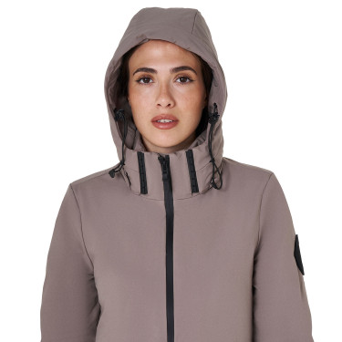 Casaco comprido feminino Equestro repelente à água e corta-vento Tigrado