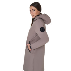 Casaco comprido feminino Equestro repelente à água e corta-vento Tigrado