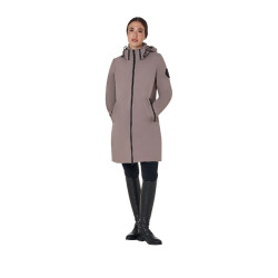 Casaco comprido feminino Equestro repelente à água e corta-vento Tigrado