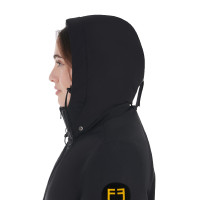 Casaco comprido feminino Equestro repelente à água e corta-vento Preto Casaco comprido feminino Equestro repelente à água e corta-vento Preto
