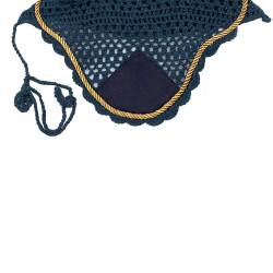 Boné para cavalo Derby em algodão Marinho / dourado / marinho