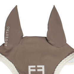 Touca Equestro com cordão trançado Nogueira / branco antigo Castanho