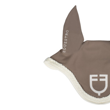 Touca Equestro com cordão trançado Nogueira / branco antigo Castanho