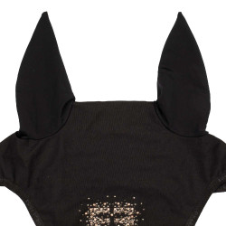 Boné Equestro em tecido técnico com logótipo com purpurina Preto