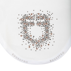 Boné Equestro em tecido técnico com logótipo com purpurina Branco