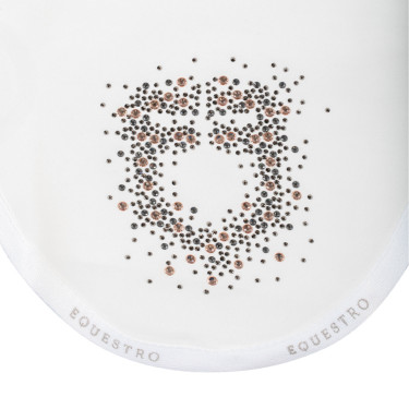 Boné Equestro em tecido técnico com logótipo com purpurina Branco