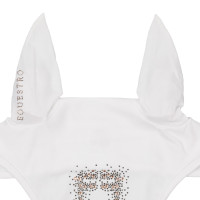 Boné Equestro em tecido técnico com logótipo em strass Branco Boné Equestro em tecido técnico com logótipo em strass Branco