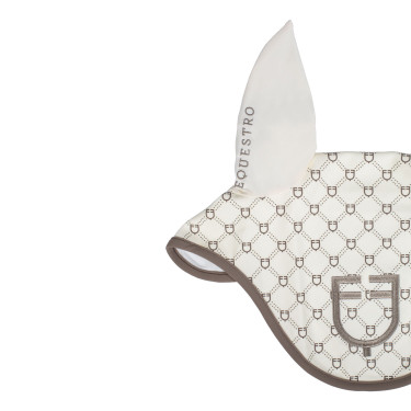 Touca Equestro com monograma estampado Branco antigo / nogueira