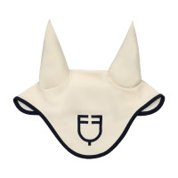 Touca Equestro acolchoada Wave em tecido técnico Branco antigo / azul-marinho Blazer Touca Equestro acolchoada Wave em tecido técnico Branco antigo / azul-marinho Blazer