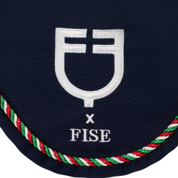 Touca Equestro x FISE com debrum com a bandeira italiana Blazer marinho Azul-marinho