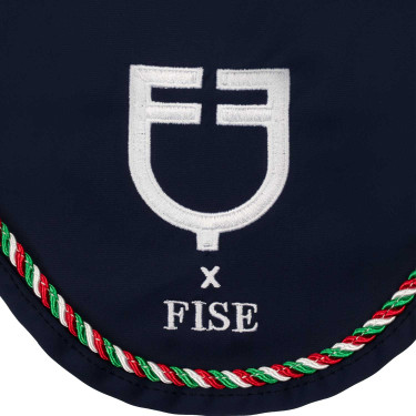 Touca Equestro x FISE com debrum com a bandeira italiana Blazer marinho Azul-marinho