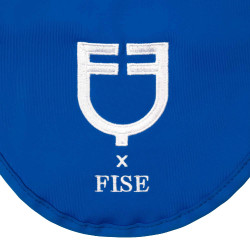Touca Equestro x FISE em tecido técnico Azul da Savoia
