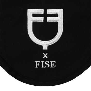 Touca Equestro x FISE em tecido técnico Preto