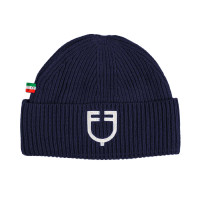 Gorro unissex em malha canelada Equestro x FISE Blazer marinho Azul-marinho Gorro unissex em malha canelada Equestro x FISE Blazer marinho Azul-marinho