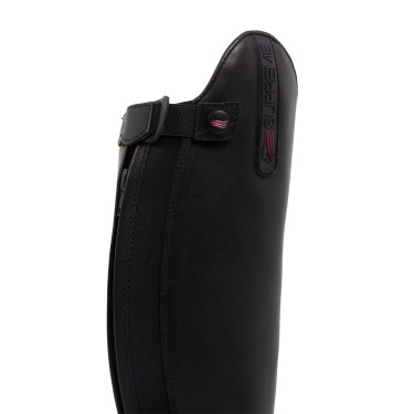 Botas unissexo Supreme em couro macio com fecho posterior Preto