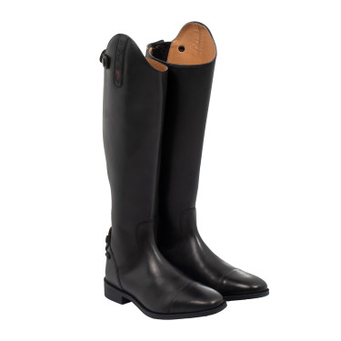 Botas unissexo Supreme em couro macio com fecho posterior Preto