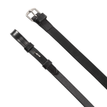 Bridão de dressage Equestro anatómico em couro enrolado Preto