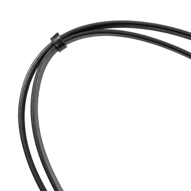 Bridão de dressage Equestro anatómico em couro enrolado Preto