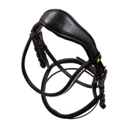 Bridão anatômico Equestro em couro Preto