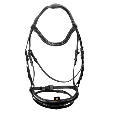 Bridão anatómico Equestro com muserola curva Preto