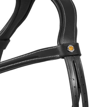 Bridão anatómico Equestro com muserola curva Preto