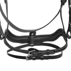 Bridão anatómico Equestro com muserola curva Preto