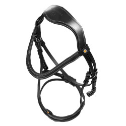 Bridão anatómico Equestro com muserola curva Preto