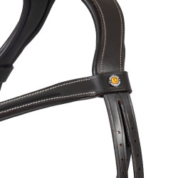 Bridão anatómico Equestro com muserola curva Castanho escuro