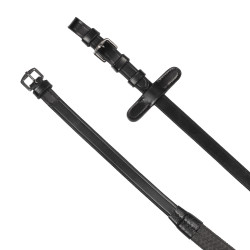 Bridão inglês Equestro preto em couro Preto