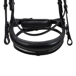 Bridão de dressage Equestro Diamond em couro Preto