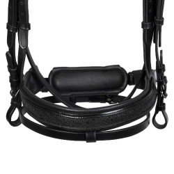 Bridão de dressage Equestro Elegant em couro Preto