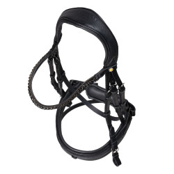 Bridão de dressage Equestro Elegant em couro Preto