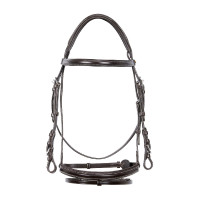 Bridão de salto Equestro em couro inglês Castanho escuro Bridão de salto Equestro em couro inglês Castanho escuro