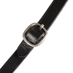 Bridão de couro Equestro para cavalo de brinquedo com tachas prateadas Preto